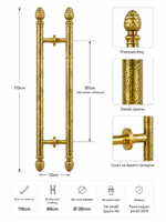 Şüşə Qapı Tutacağı – Premium Qızılı Model - Image 3