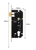 Qapı Kilidi Mexanizmi Godrej Locks - 45mm (945) - Image 2