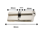 Barel (Silindir) Saray 90 mm Saten (SN) – 40+10+40 (90/0) Kod: 174 - Image 3