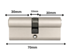 Barel (Silindir) Hiluke 1446 – 70mm Saten (SN) – 30+10+30 (70/0) - Image 5