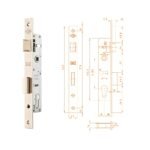 Alüminium Qapı Kilid Mexanizmi Kale 153U – 25mm - Image 4